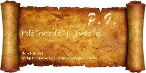 Pánczél Iván névjegykártya