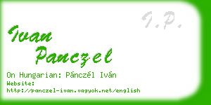 ivan panczel business card